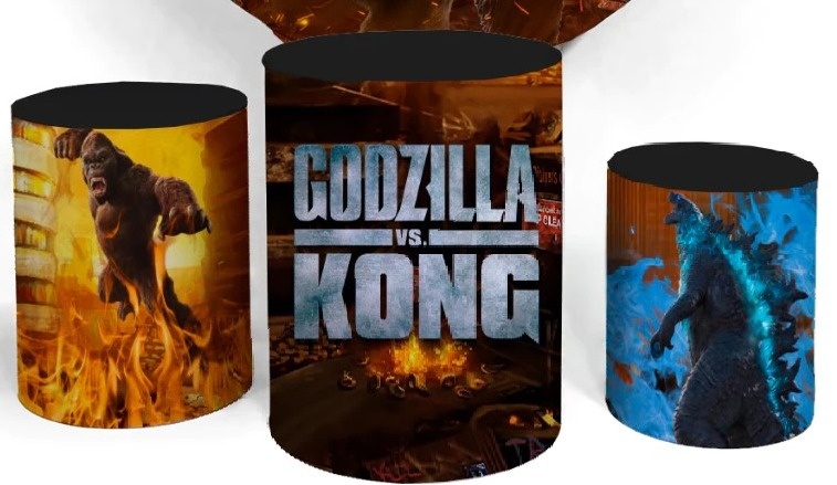 Godzilla E King Kong Cilindro Redondo Pmg - FOCUSEVENTOSJATAI