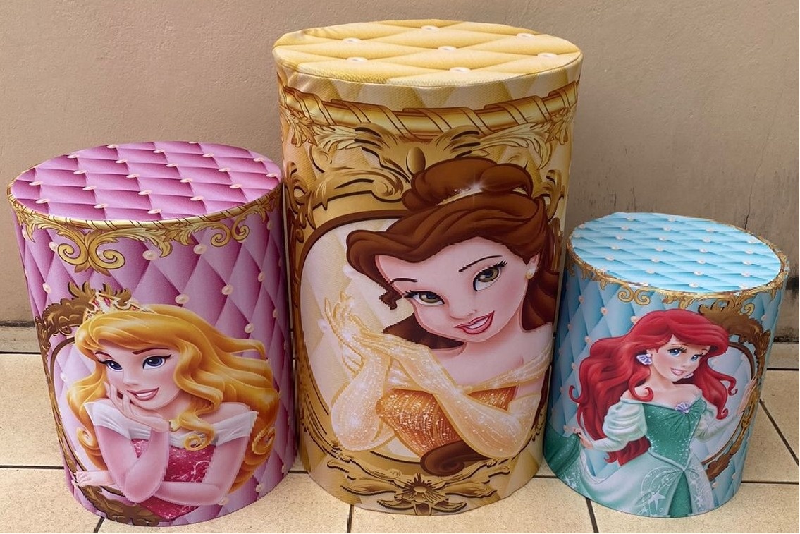 Princesa Disney Aurora Bela E Pequena Sereia Ariel Cilindro Red Pmg - FOCUSEVENTOSJATAI
