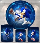 Sonic Tenis Vermelho Painel Redondo 150Cm - imagem 2