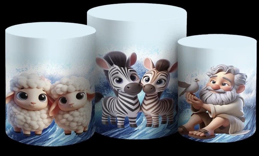 Arca de Noé 3D Mar Revolto Cilindro Redondo Pmg - FOCUSEVENTOSJATAI