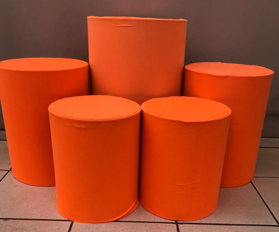 Laranja Vivo Liso Cilindro Redondo 2P2M1G - FOCUSEVENTOSJATAI