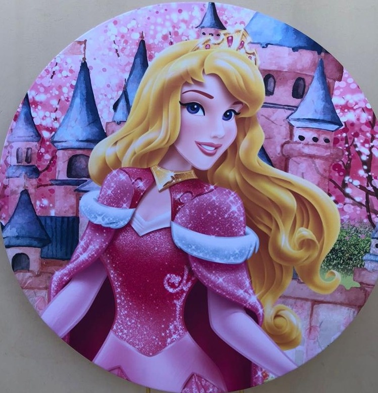 Aurora A Bela Adormecida Princesa Painel Redondo 150Cms - FOCUSEVENTOSJATAI