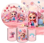 Jardim Cute Rosa Loirinha Cilindro Redondo Pmg - imagem 2