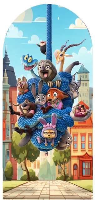 Zootopia 2 Painel Romano 200X100Cm - FOCUSEVENTOSJATAI