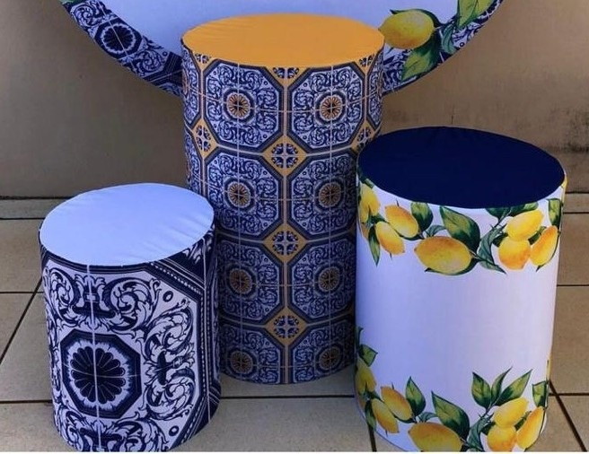 Limao Siciliano  Azulejo Portugues Amarelo Cilindro Redondo Pmg - FOCUSEVENTOSJATAI