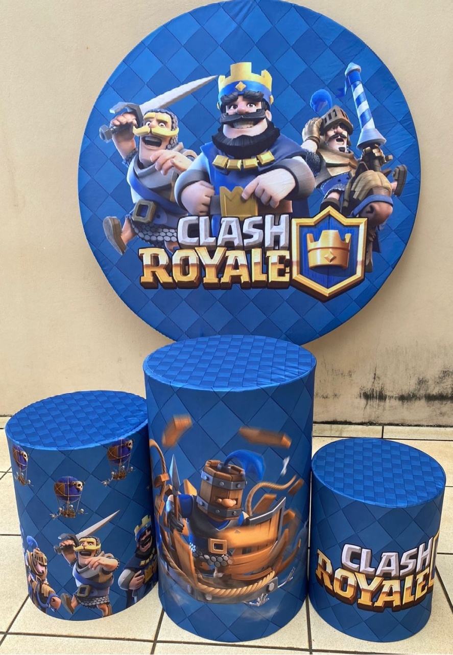 Clash Royale Azul Painel Redondo 150Cm - FOCUSEVENTOSJATAI