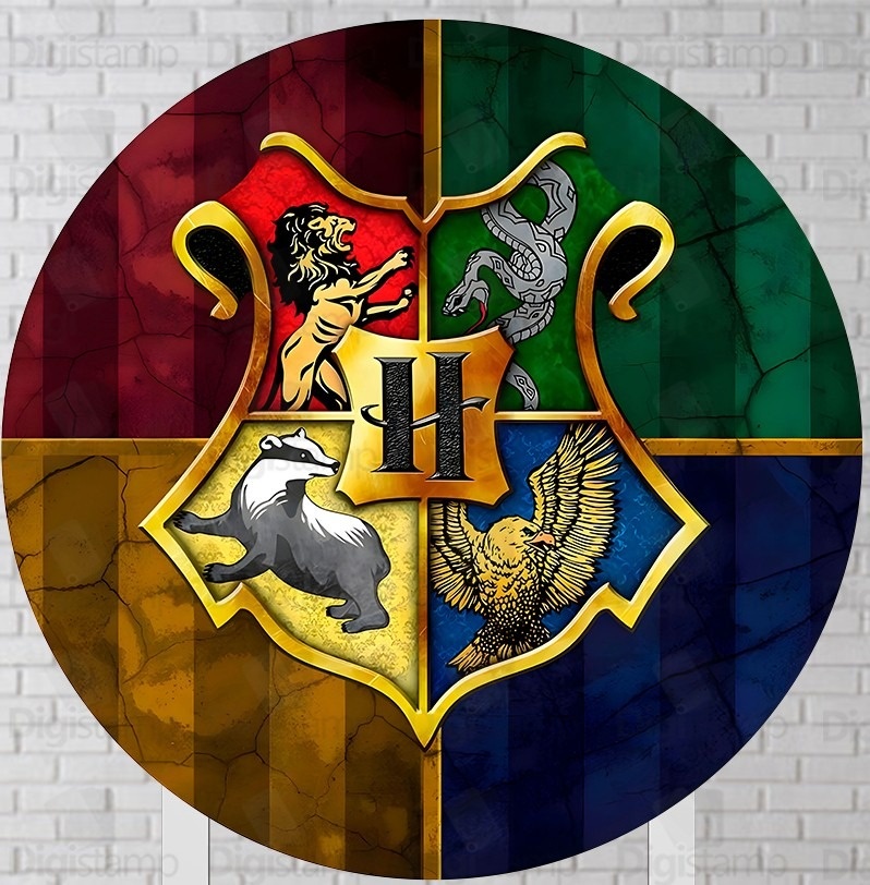 Harry Portter Simbolos das Casas Cilindro Redondo 150Cm - FOCUSEVENTOSJATAI