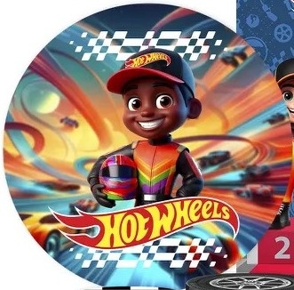 Hot Wheels 3D Curte Moreninho Pelezinho Painel Redondo 150Cm - FOCUSEVENTOSJATAI