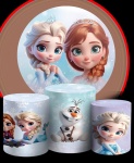 Frozem Baby 3D Elsa, Anna E Olaf  Cilindro Redondo Pmg - imagem 2