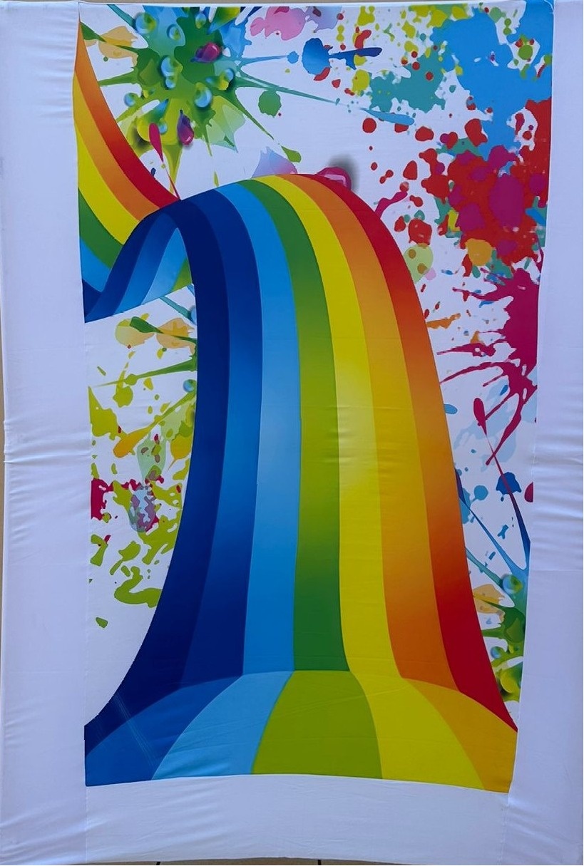 Pintando O 7 Sete Arco Iris Faixa Branca Painel Retangular 220X150Cm Fundo Branco Liso 05 - FOCUSEVENTOSJATAI