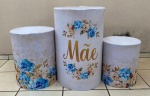 Mãe Floral Amor Carinho E Respeito Cilindro Redondo Pmg - imagem 1