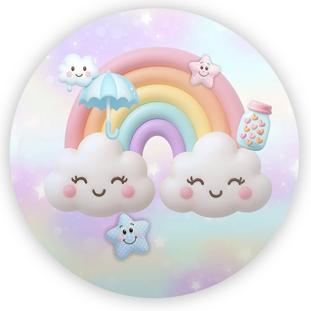 Chuva de Amor 3D Luluzinha Painel Redondo 150Cm - FOCUSEVENTOSJATAI