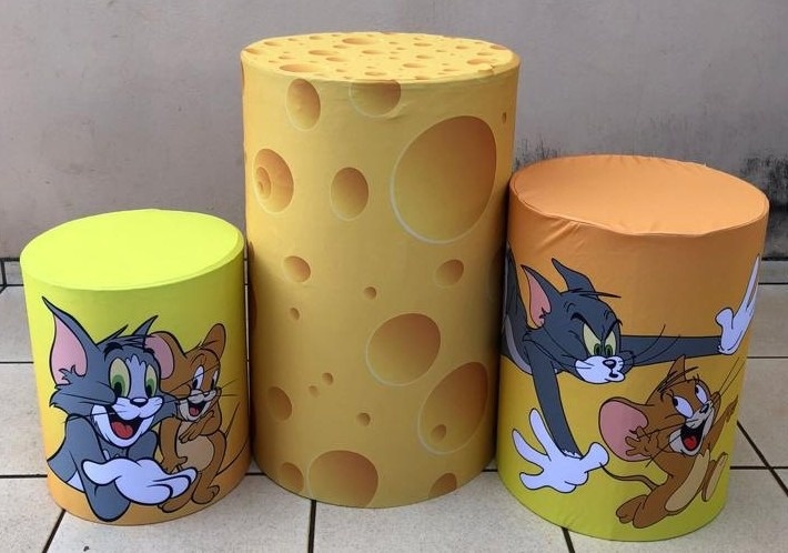 Tom E Jerry Amarelo Cilindro Redondo Pmg - FOCUSEVENTOSJATAI