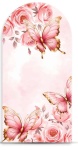 Borboleta Luxo Rosa E Dourado Painel Redondo 150Cm - imagem 3