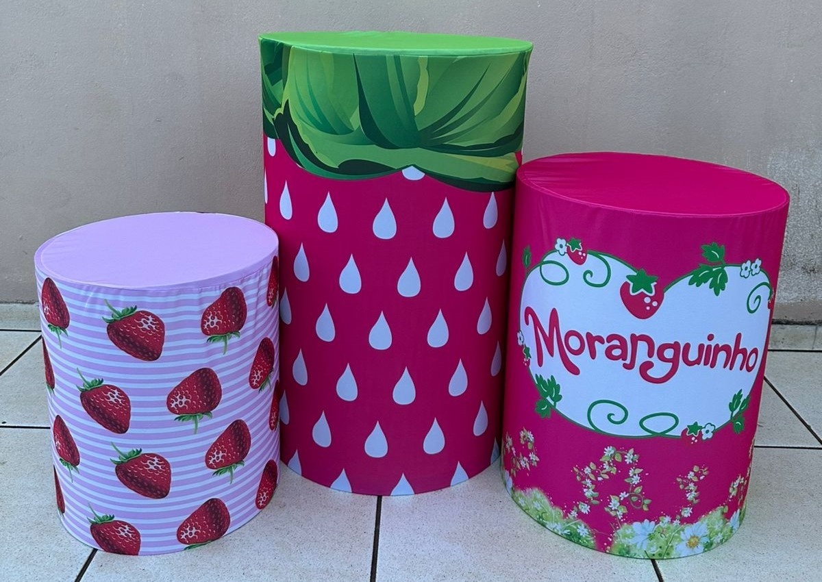 Moranguinho Original Casinha Vermelha Cilindro Redondo Pmg - FOCUSEVENTOSJATAI