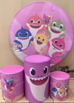 Baby Shark Rosa Cilindro Redondo Pmg - imagem 2