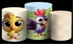 Galinha Pintadinha 3D Amigos Cilindro Redondo Pmg - imagem 1