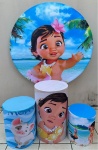 Moana Baby Mar Azul 1 Caracol Cilindro Redondo Pmg - imagem 2