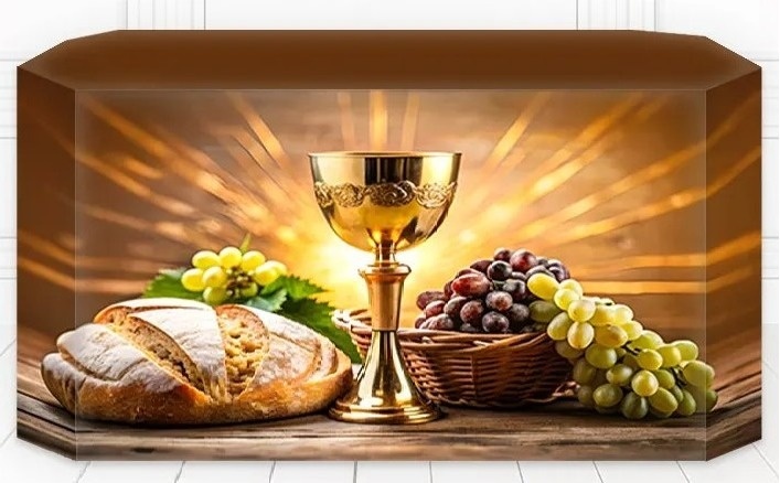 Religioso Santa Ceia 1/2 Capa de Mesa Ret 70X140Cms 1/2 - FOCUSEVENTOSJATAI