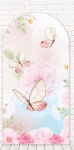 Borboleta Rosa E Chá Painel Redondo 150Cm - imagem 5