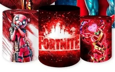 Fortnite Super Man E Mulher Maravilha Cilindro Redondo Pmg - FOCUSEVENTOSJATAI