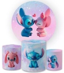 Lillo Stitch Chá Revelação Menino Ou Menina Cilindro Redondo Pmg - imagem 2