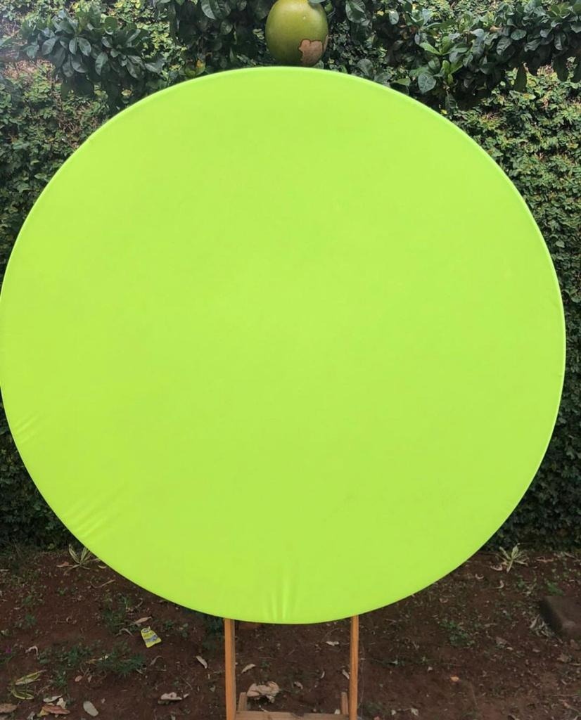 Neon Amarelo Painel Redondo 150Cm - FOCUSEVENTOSJATAI