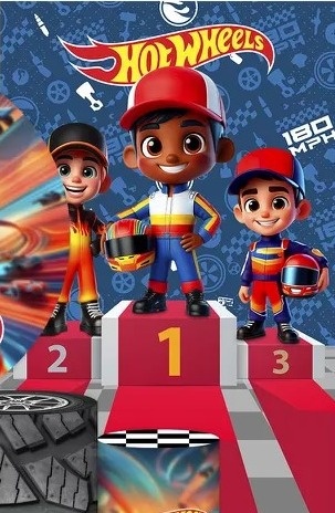 Hot Wheels 3D Curte Moreninho Pelezinho Painel Retangular 220X150Cm - FOCUSEVENTOSJATAI