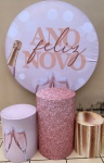 Ano Novo Rose Gold Painel Redondo 150Cms - imagem 2