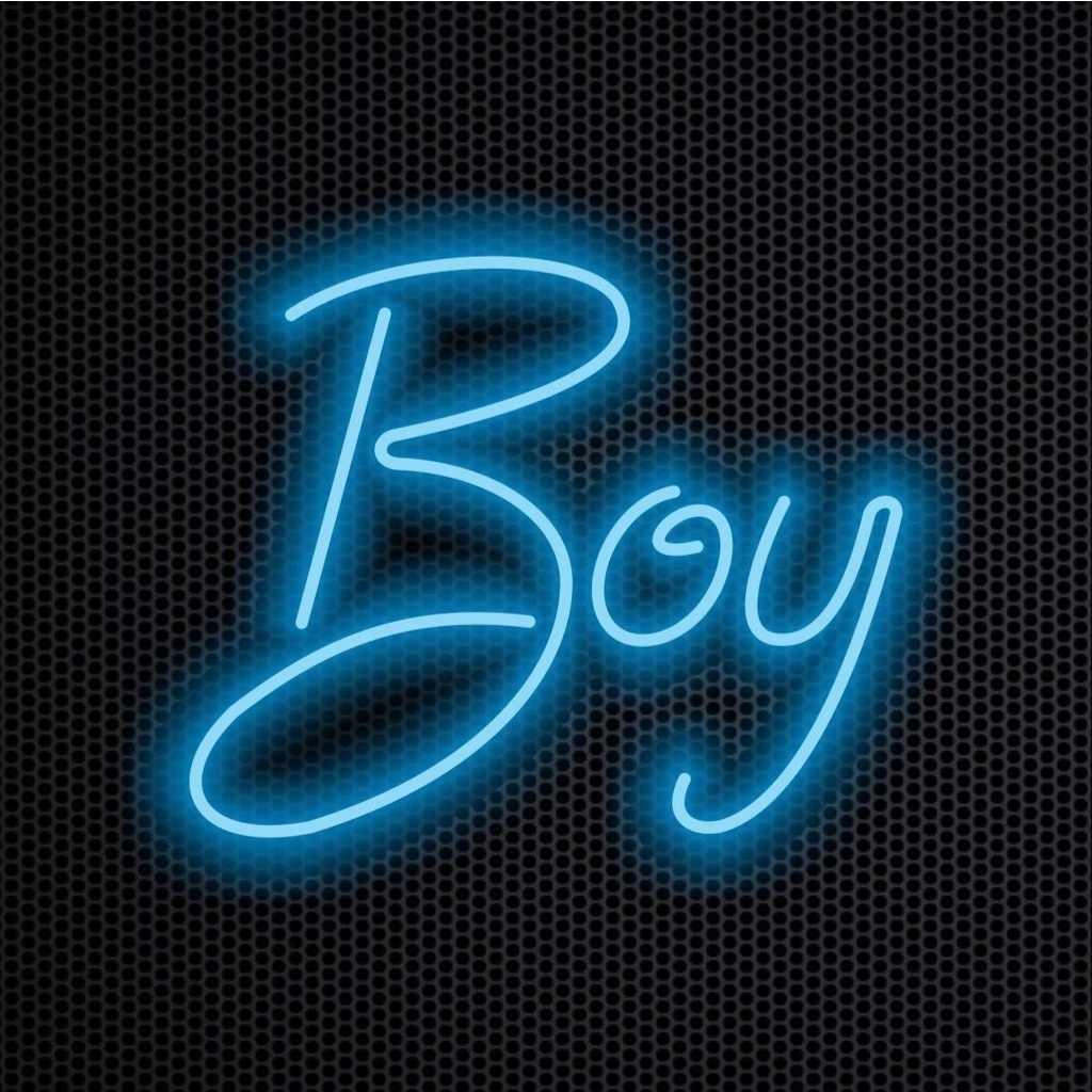 Led Chá de Revelação Boy Azul 30X30Cms - FOCUSEVENTOSJATAI