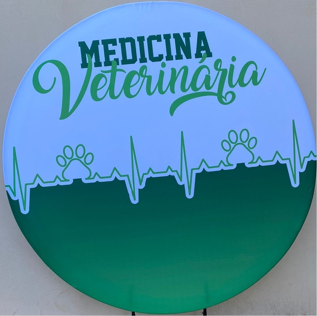 Profissão Medicina Veterinária Verde E Branco Painel Redondo 150Cm.jpeg - FOCUSEVENTOSJATAI