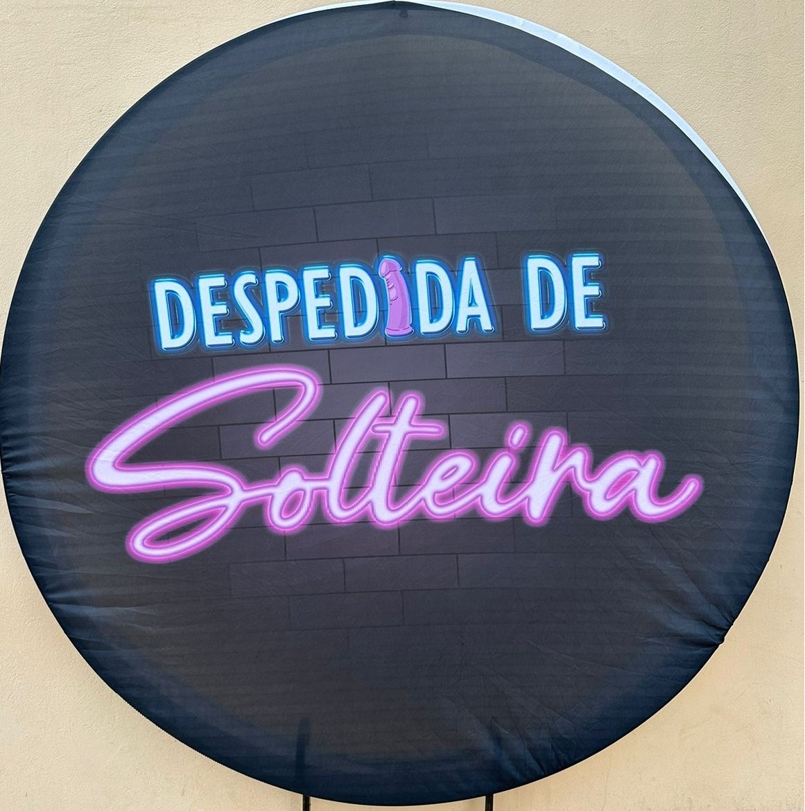 Despedida de Solteira Preto Painel Redondo 150Cm - FOCUSEVENTOSJATAI