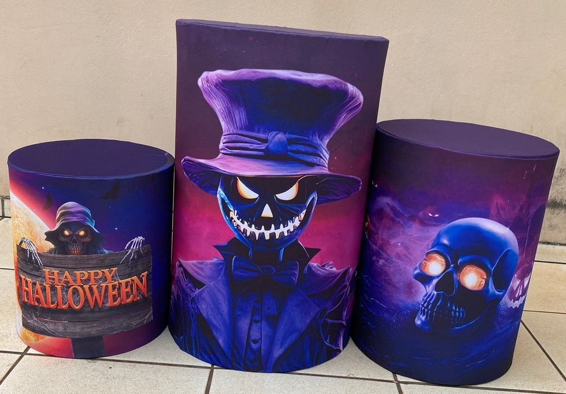 Halloween Caveira Cartola Cilindro Redondo Pmg.jpeg - FOCUSEVENTOSJATAI