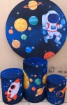 Astronauta Galaxia Azul Marinho Painel Redondo 150Cms - imagem 2