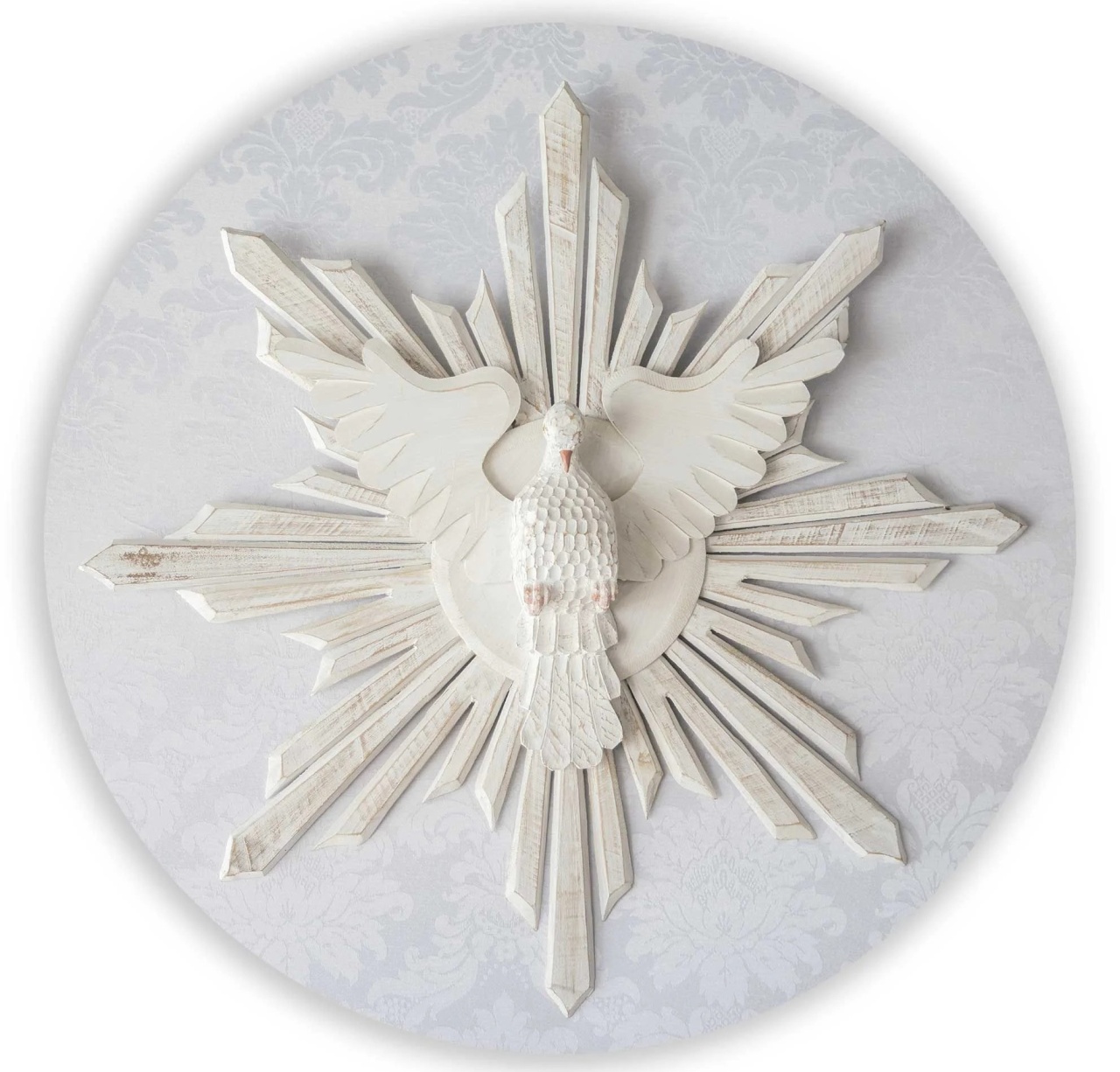 Batizado Ripado Branco Painel Redondo 150Cm - FOCUSEVENTOSJATAI