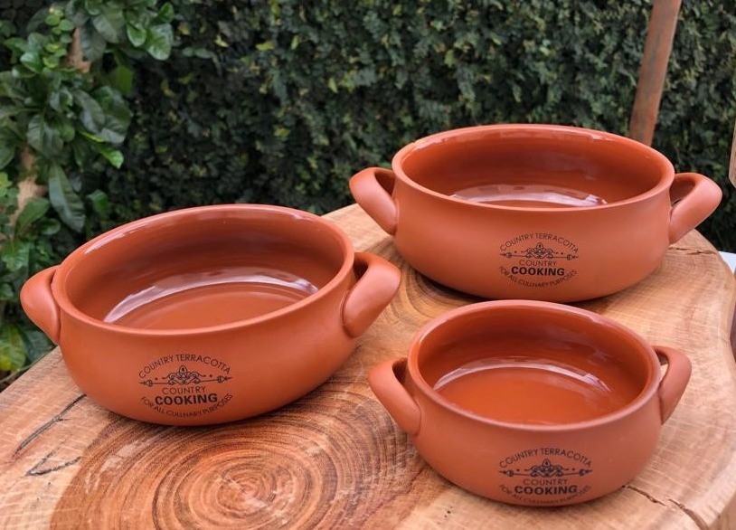 Panelinha Porcelana Rústica Countru Cooking Grande 23X7 - FOCUSEVENTOSJATAI