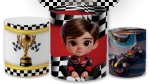 Formula 1 Piloto Branquinho Cilindro Redondo Pmg - imagem 1