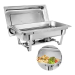Cuba Rechaud Inox Retangular Grande Rasa 9L 1/1 52,7X32,5X6,5Cms - imagem 2