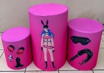 Despedida de Solteira Rosa Cilindro Redondo Pmg - imagem 1