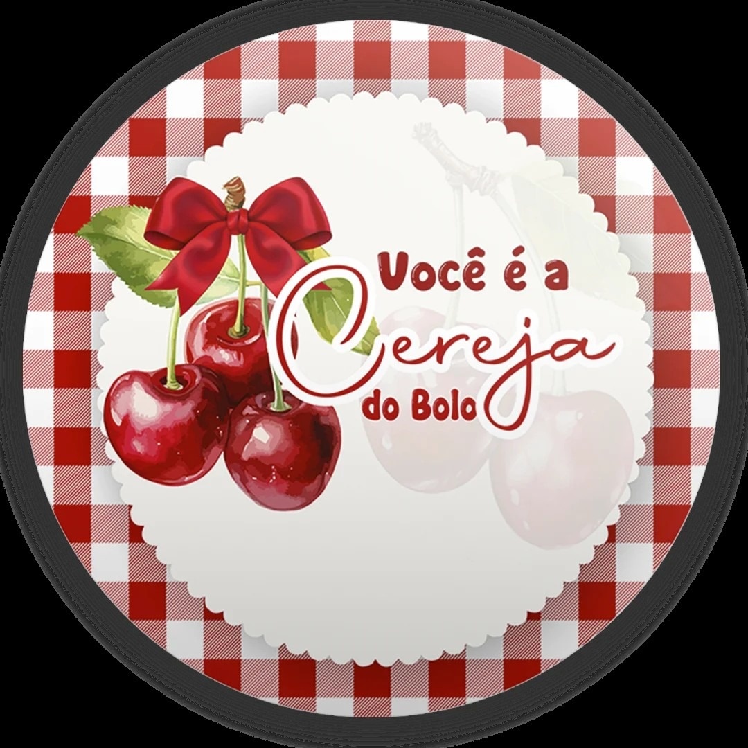 Cerejinha Do Bolo Laço Vermelho Painel Redondo 150Cm - FOCUSEVENTOSJATAI