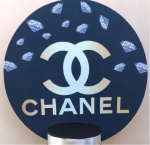 Chanel Diamantes Painel Redondo 150Cm - imagem 1