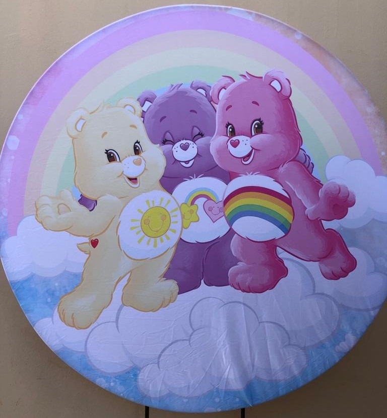 Ursinhos Carinhosos Arco Iris Painel Redondo 150Cm - FOCUSEVENTOSJATAI