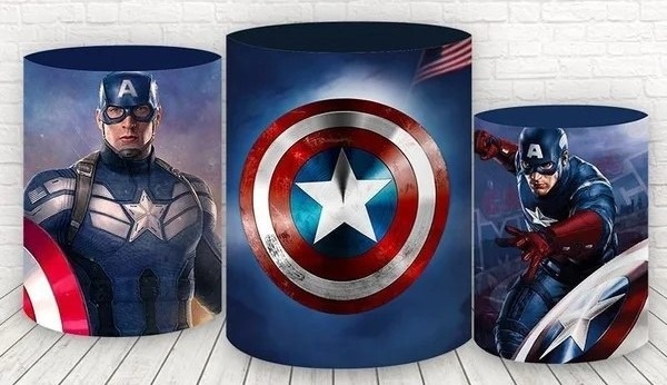 Capitão America Escudo Cilindro Redondo Pmg - FOCUSEVENTOSJATAI