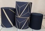 Happy Birthday Geometrico Preto E Dourado  Cilindro Red Pmg - imagem 1