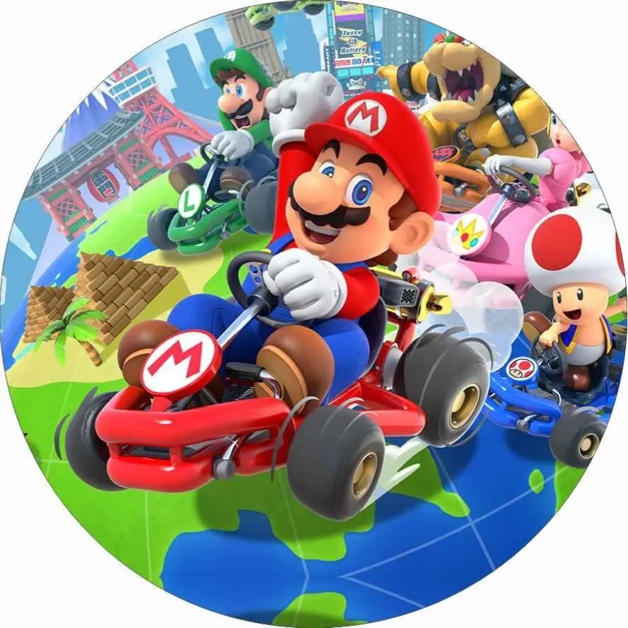 Super Marios Kart Painel Redondo 150Cm - FOCUSEVENTOSJATAI