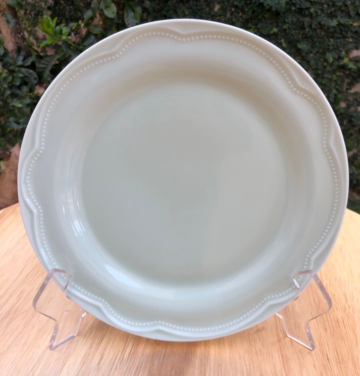 Prato Raso Verde Claro Porcelana Germer 26Cm - FOCUSEVENTOSJATAI