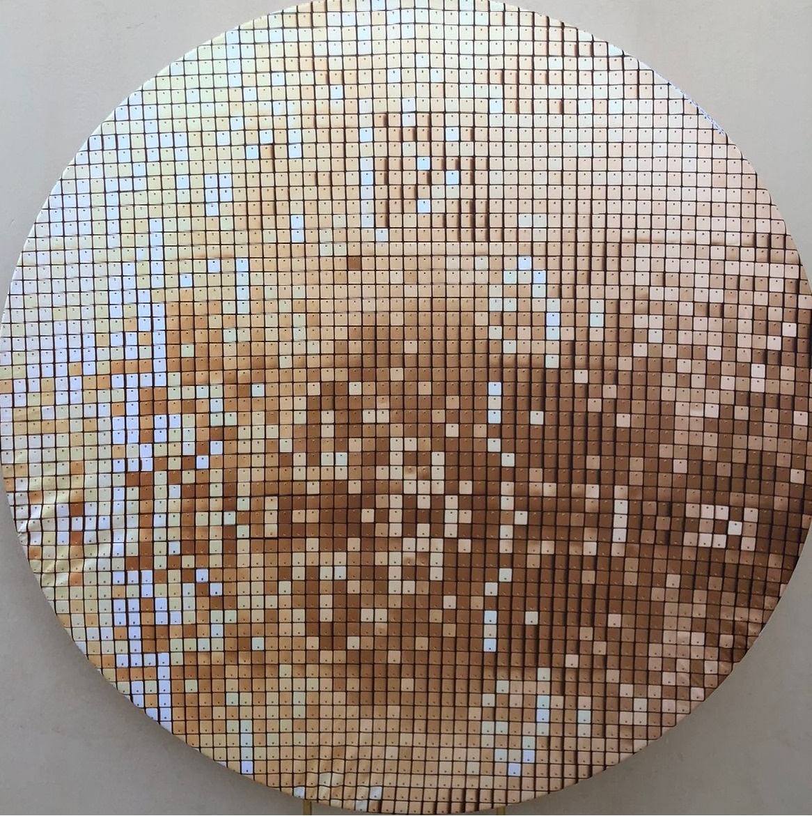 Dourado Claro Lantejoulas Painel Redondo 150Cm - FOCUSEVENTOSJATAI