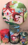 Chapeuzinho Vermelho E Lobo Painel Redondo 150Cm - imagem 2