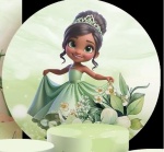 Princesa E O Sapo 3D Tiana Naveen Painel Redondo 150Cm - imagem 1