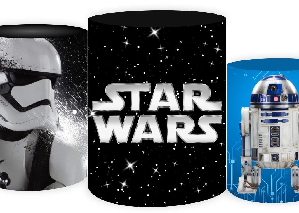 Star Wars R2-D2 Preto E Branco Cilindro Redondo Pmg - FOCUSEVENTOSJATAI